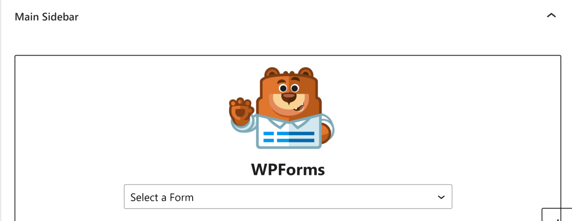 Widget din bara laterală WPForms