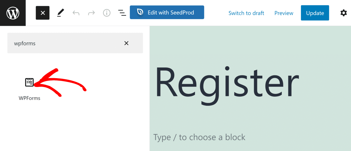 Bloc WPForms