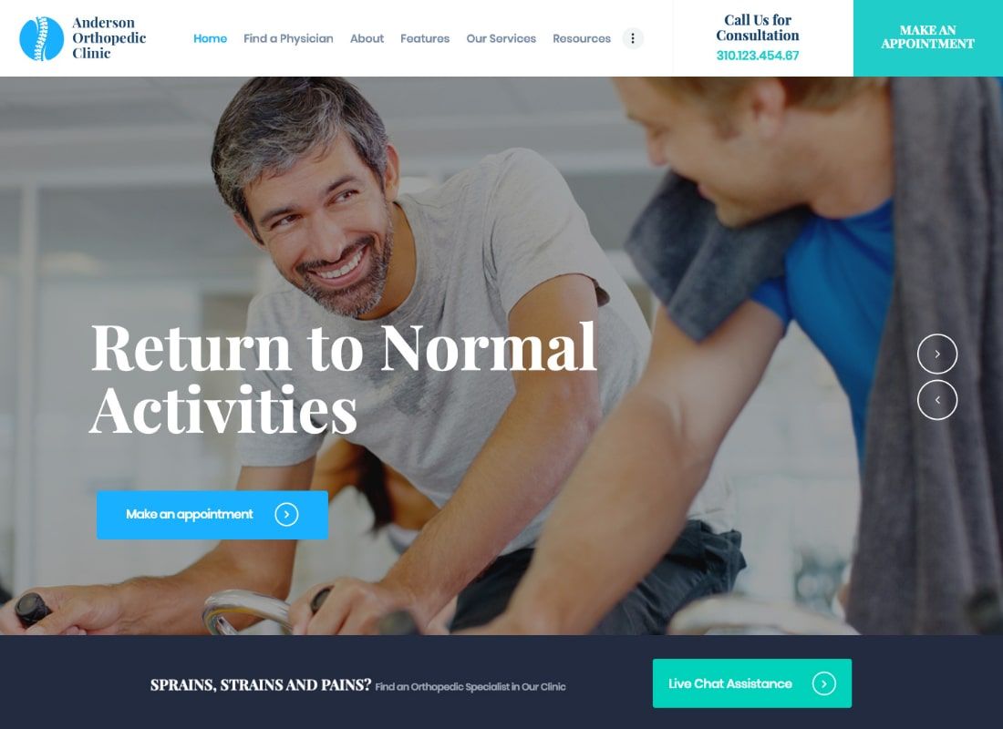 anderson | Tema de WordPress para clínica ortopédica y centro médico