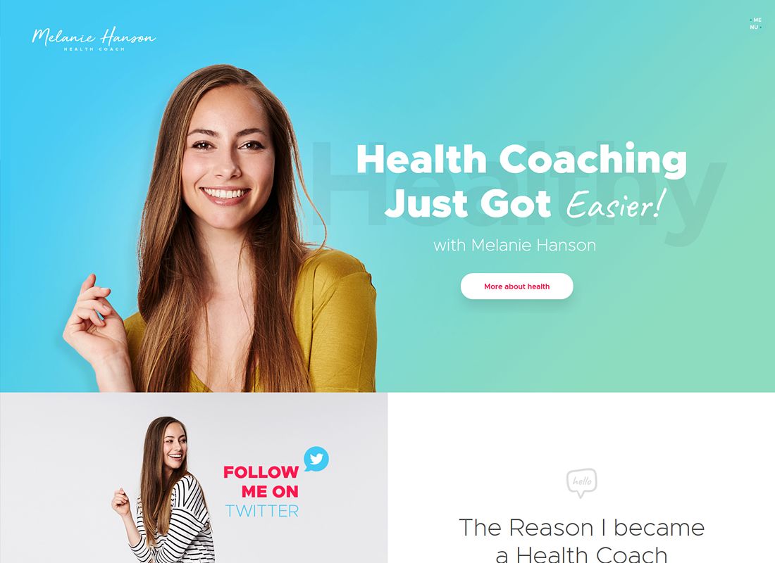 Мелани Хэнсон | Тема WordPress для блога Health Coach и журнала Lifestyle