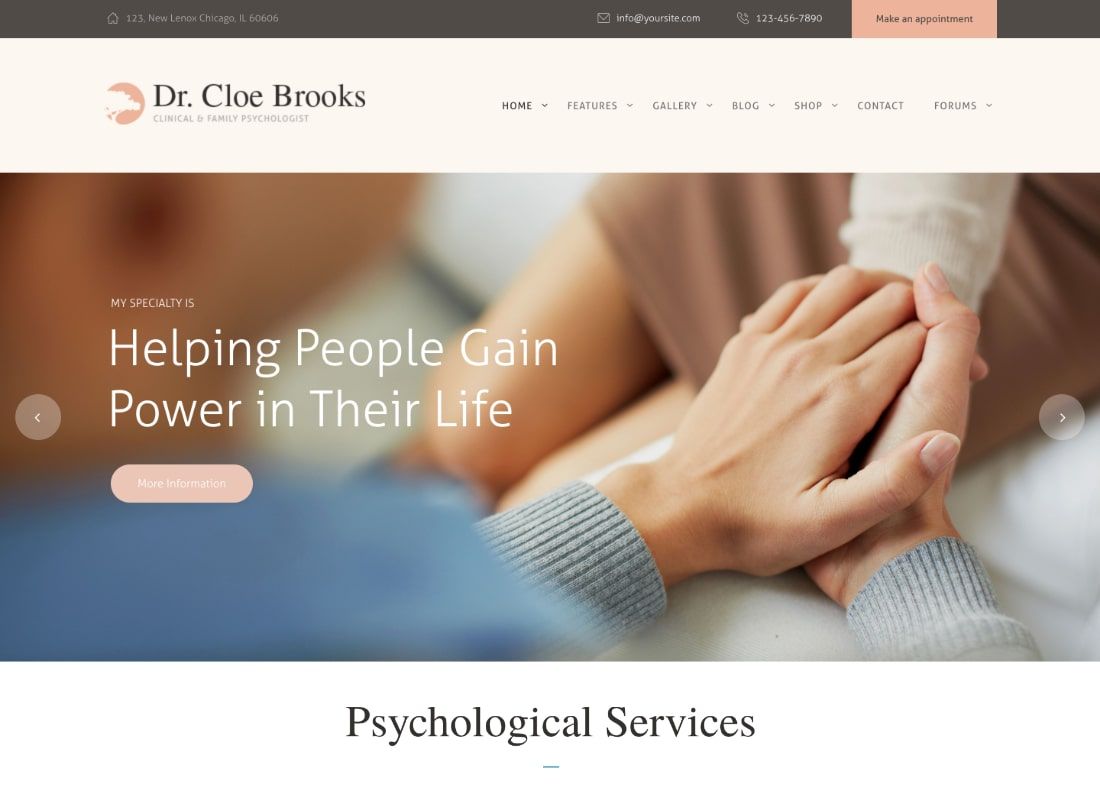 Cloe Brooks | Tema WordPress Psikologi, Konseling & Medis + RTL