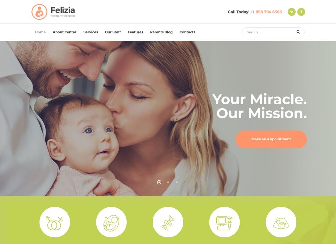 Felizia | Pusat Kesuburan & Tema WordPress Medis