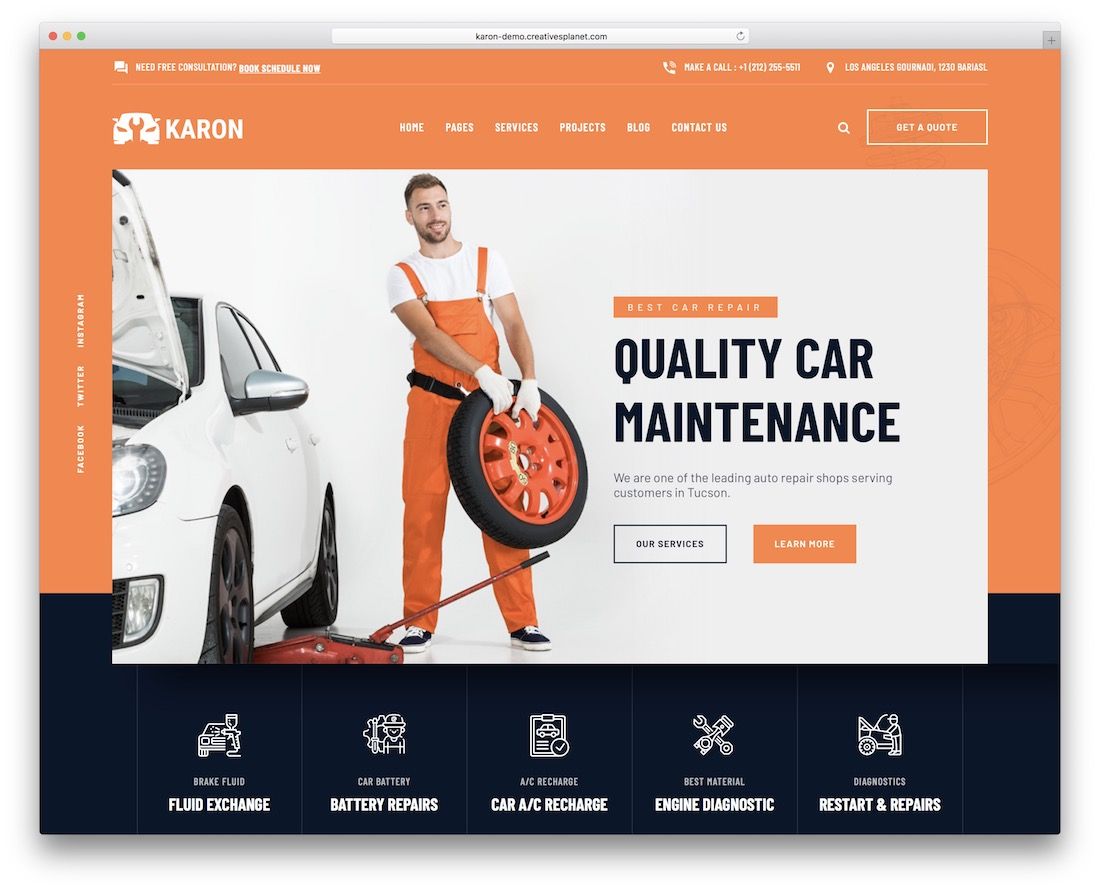 Karon Autoservice WordPress-Theme