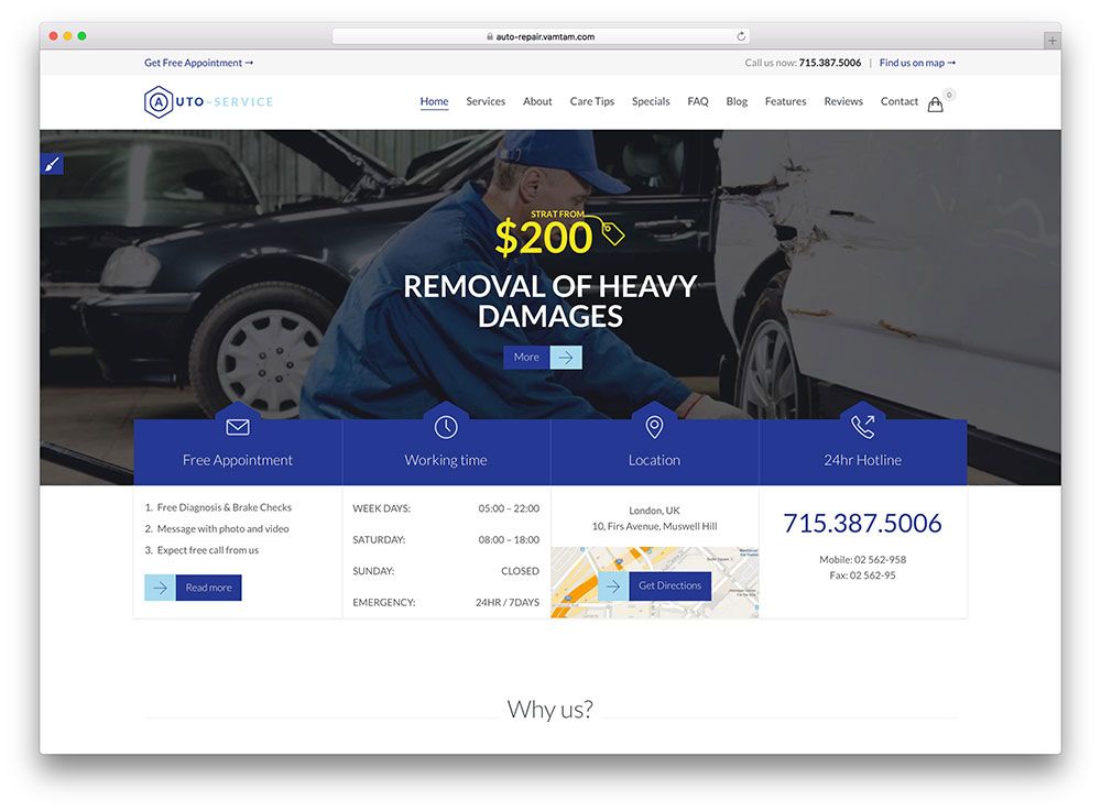 Autoservice WordPress-Theme