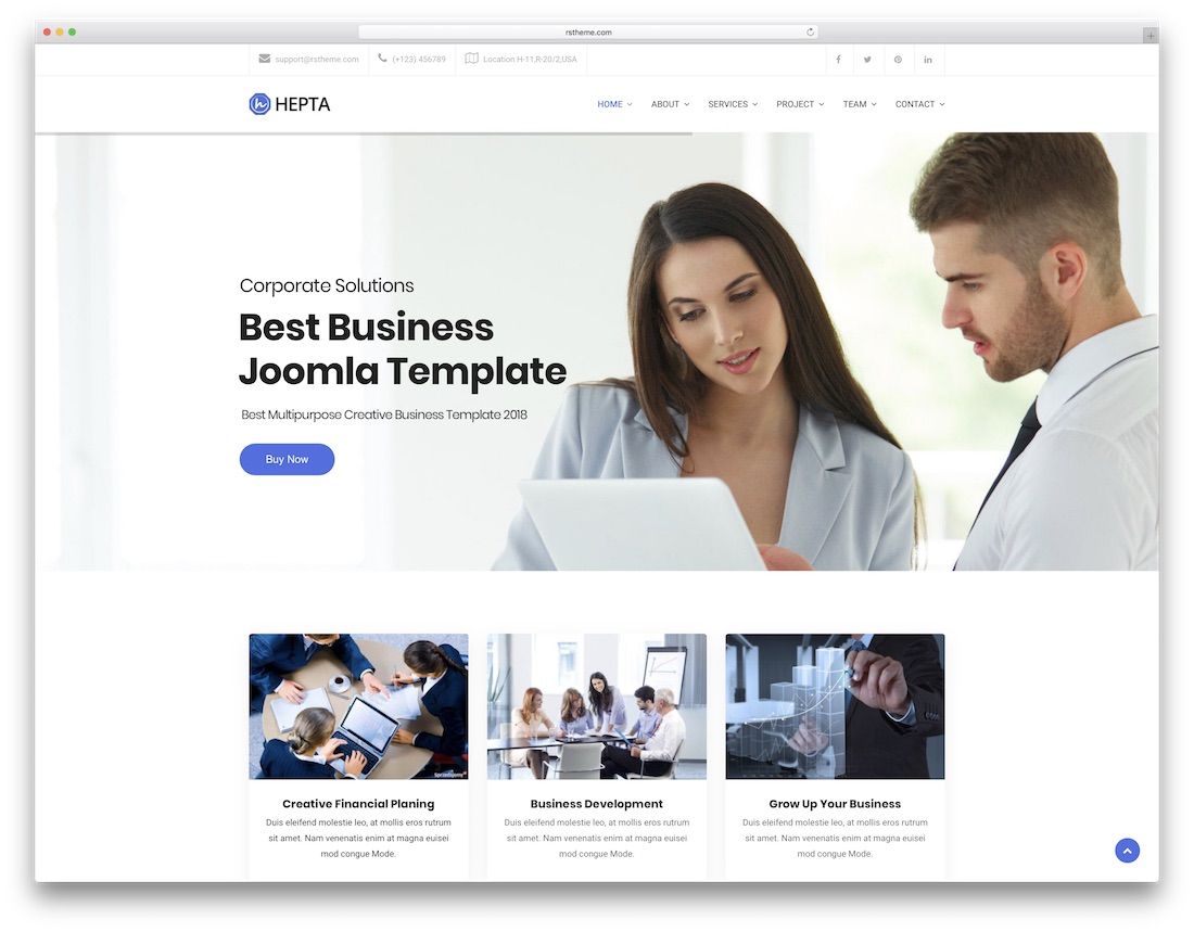 hepta joomla 业务模板