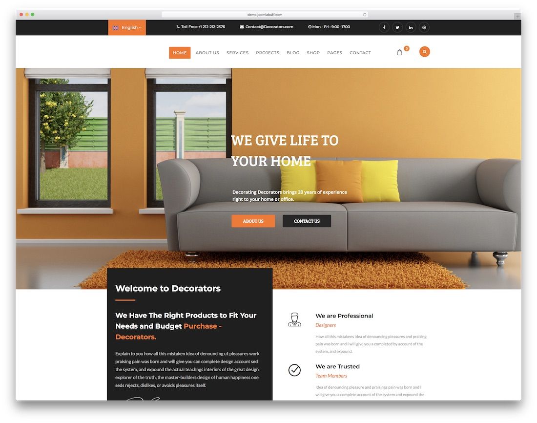 Dekorateure Joomla Business Template