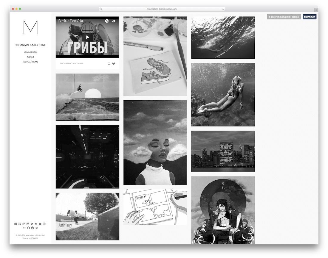 tema tumblr gratis minimalis