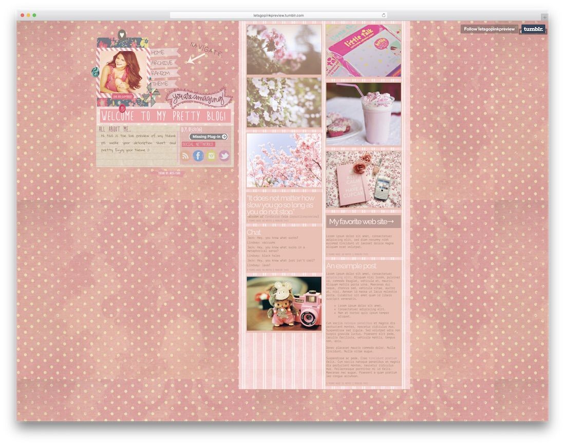 ayo pergi tema tumblr pink gratis