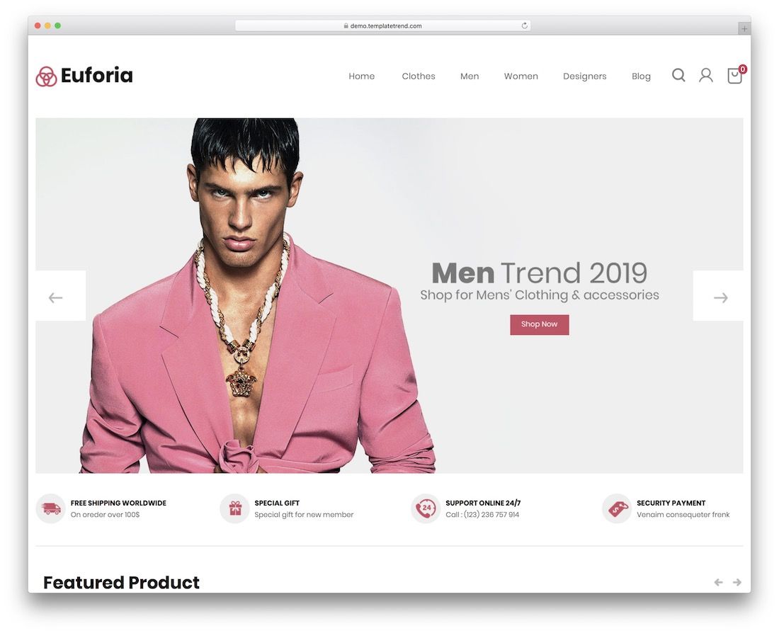 tema della moda euforia magento