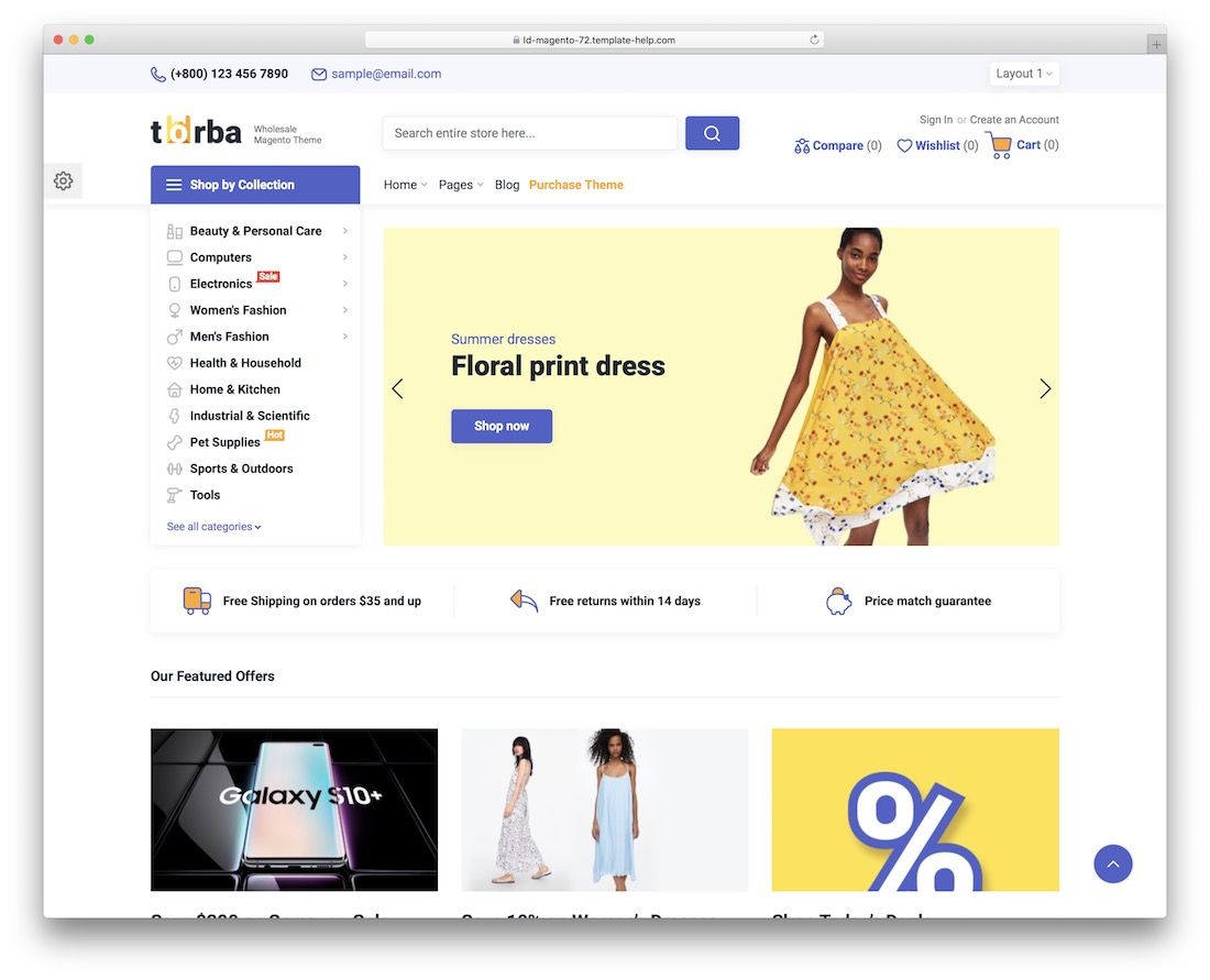 torba magento tema de moda