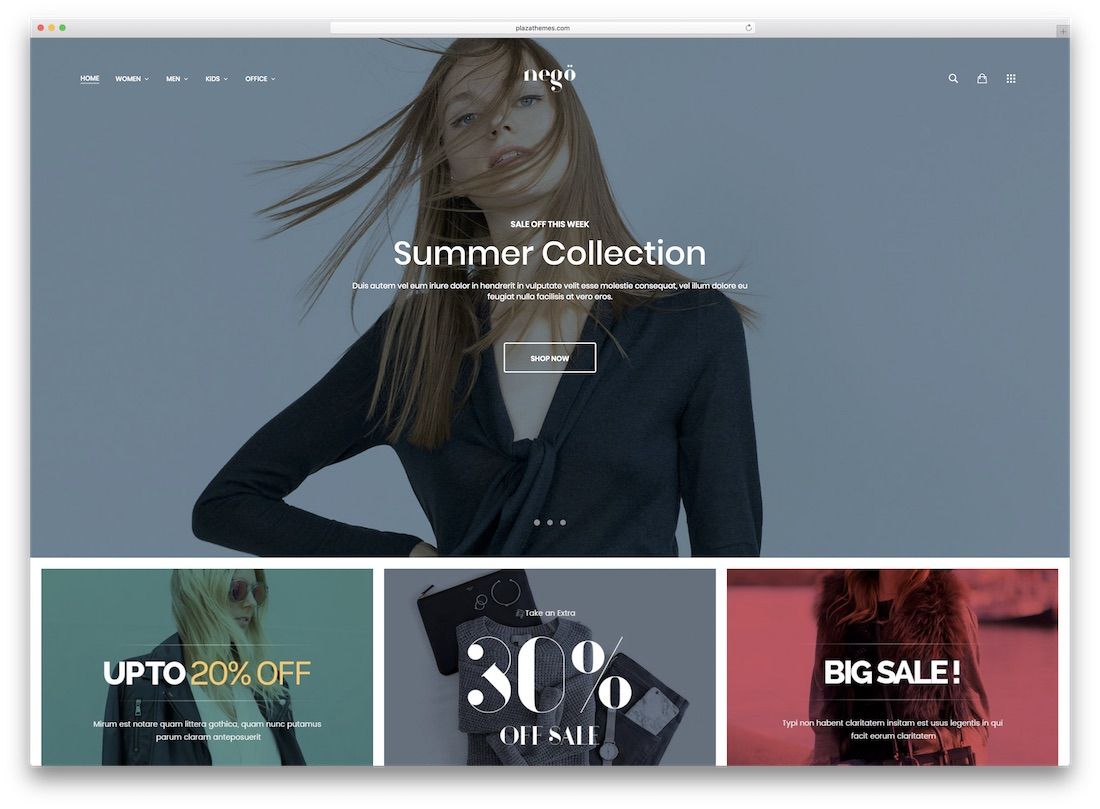 tema de moda nego magento