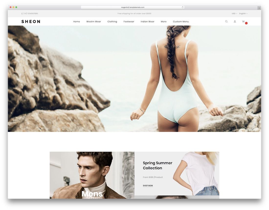 thème de la mode sheon magento