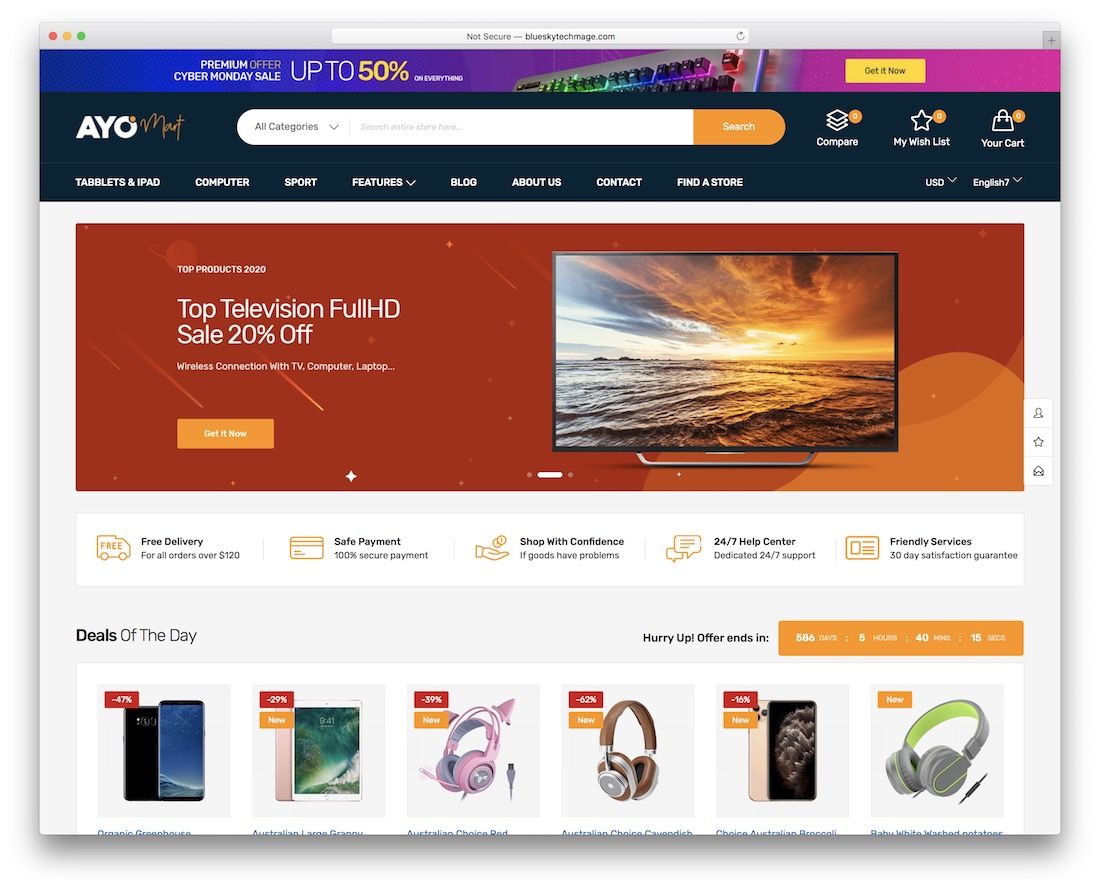 tema della tecnologia ayo magento