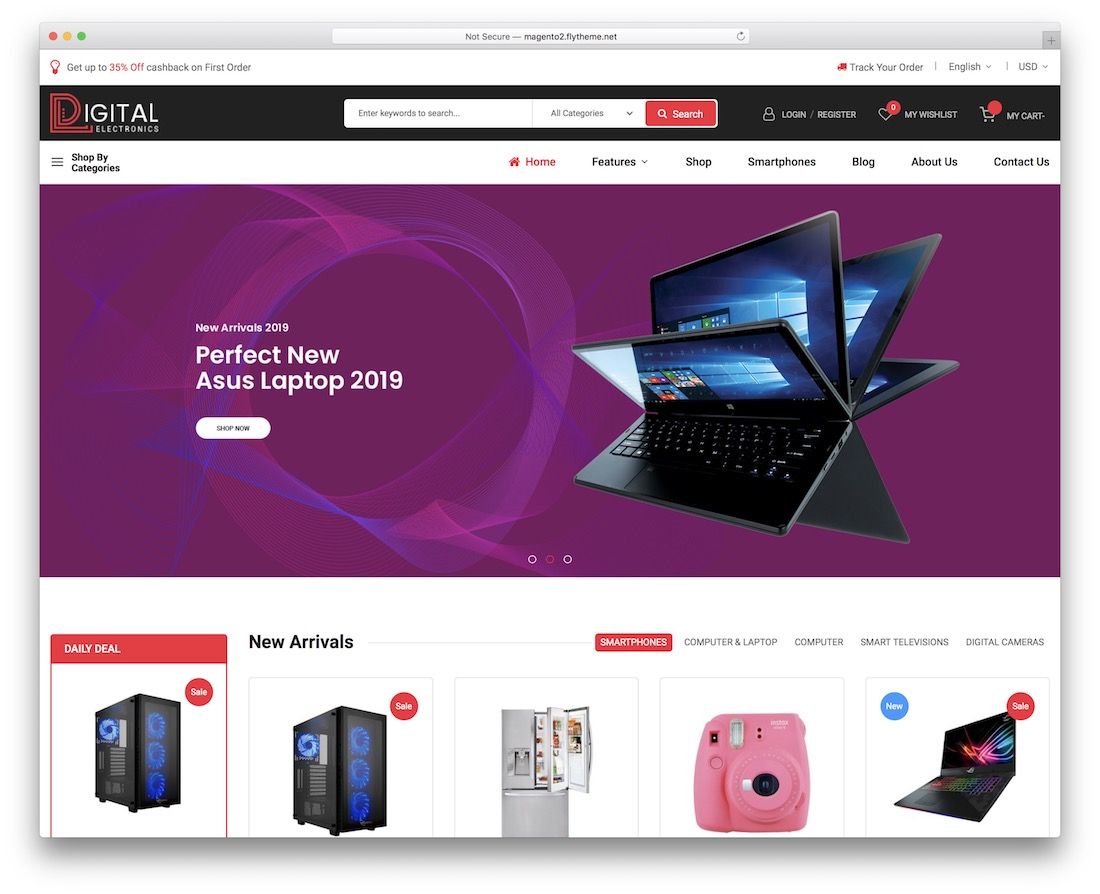 tema de tecnologia digital magento