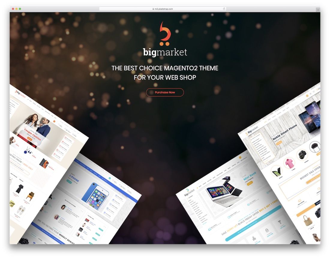 tema teknologi magento pasar besar