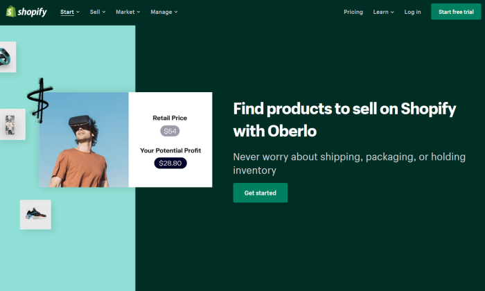 최고의 Dropshipping 회사를 위한 Shopify용 Oberlo