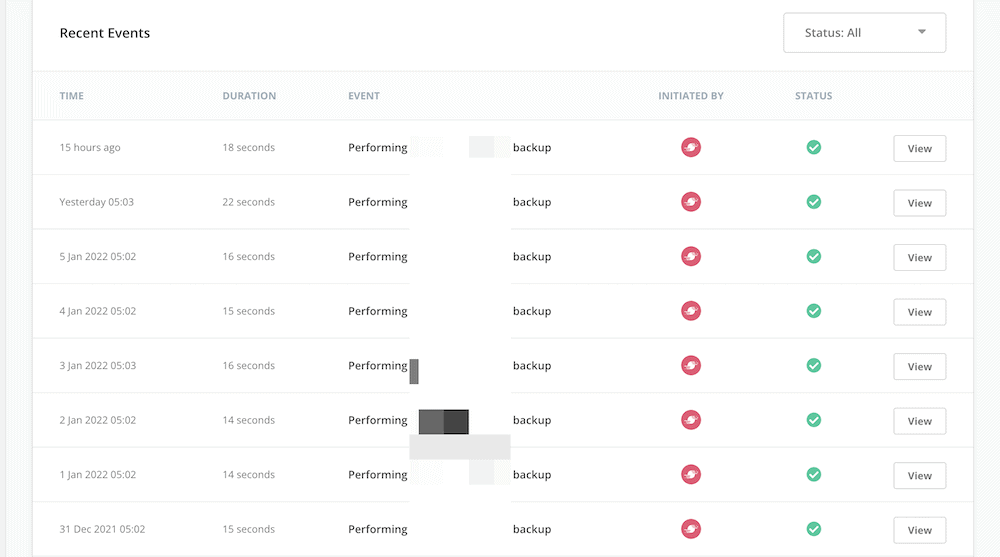 Son Olaylar, SpinupWP'de oturum açar.