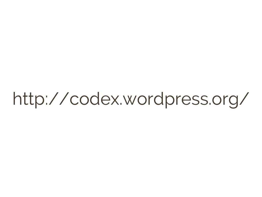 Codex WordPress