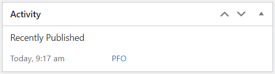 pfo-wordpress-dashboard-attività