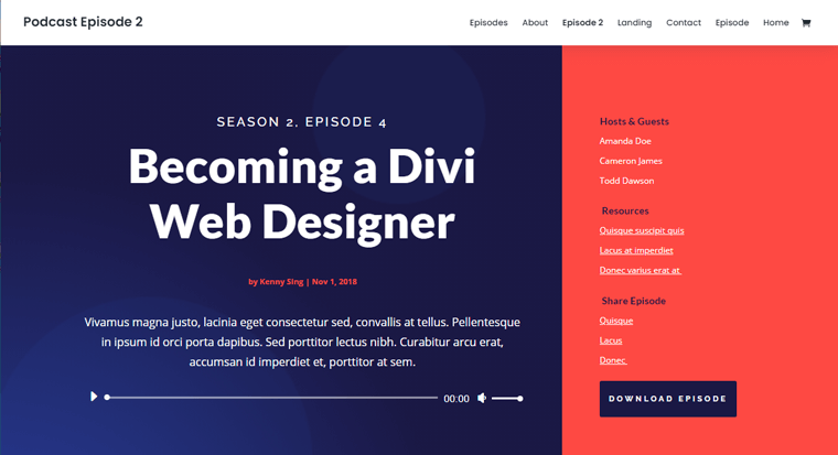 Divi 最佳播客 WordPress 主題和模板