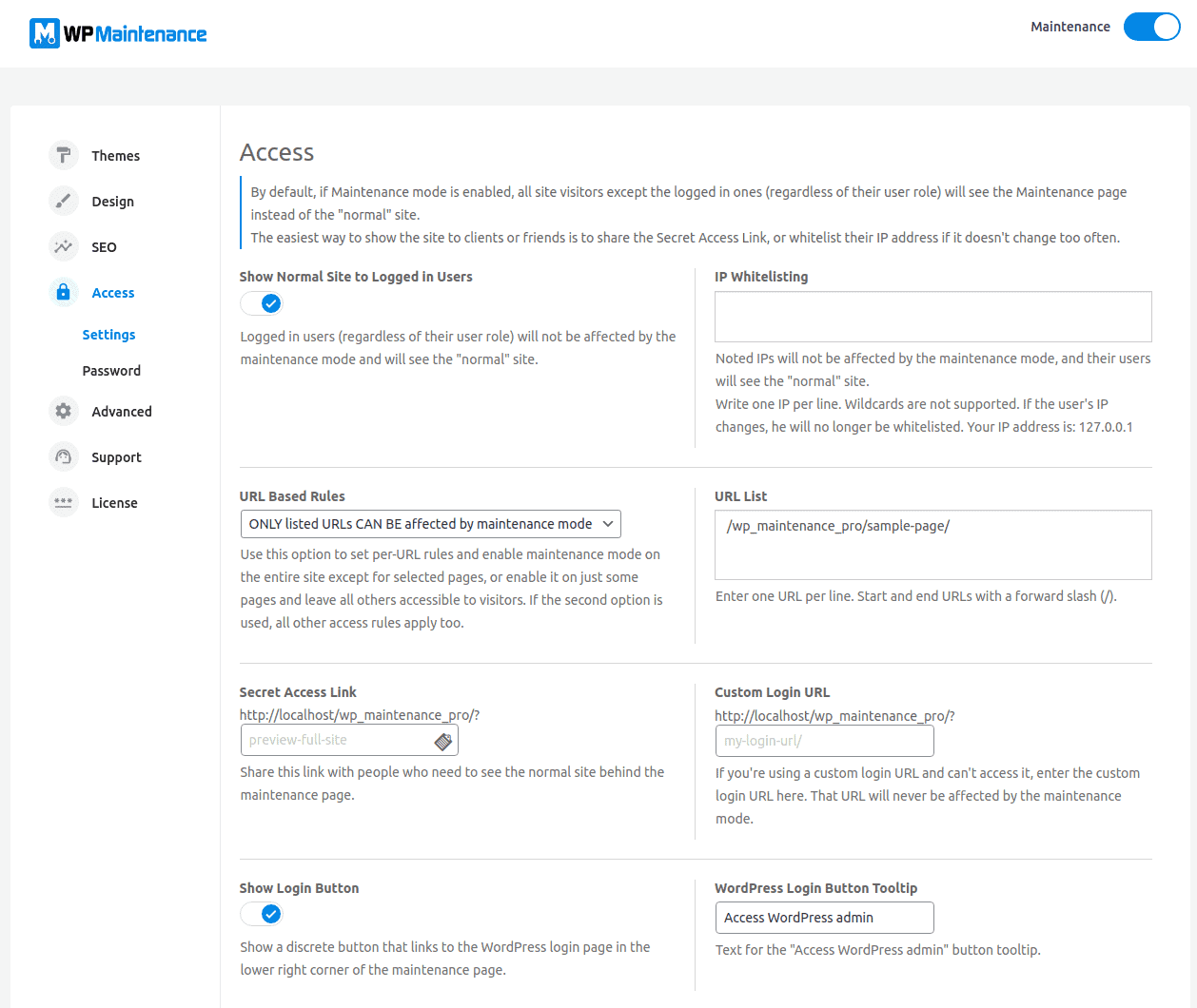 WP-Wartungszugang