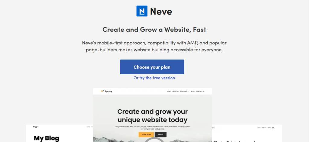 ธีมบล็อก Neve WordPress