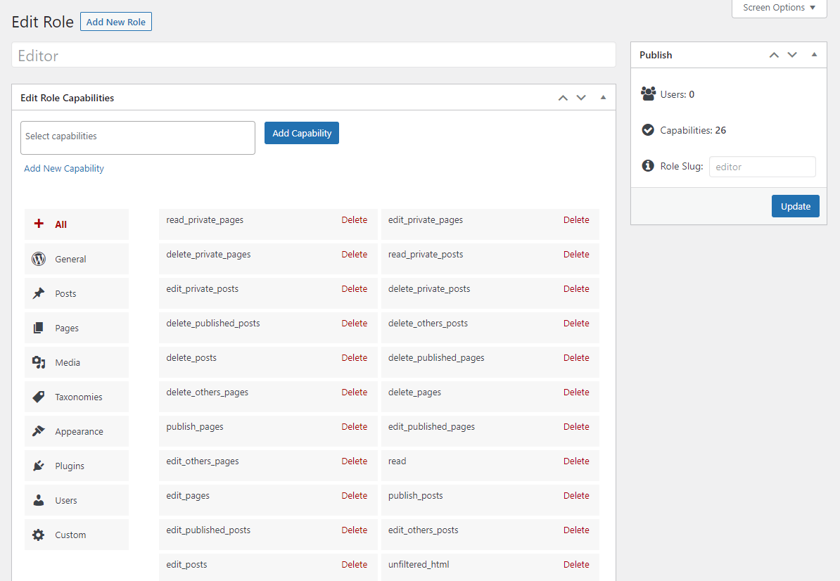 Modification des autorisations des utilisateurs avec Profile Builder