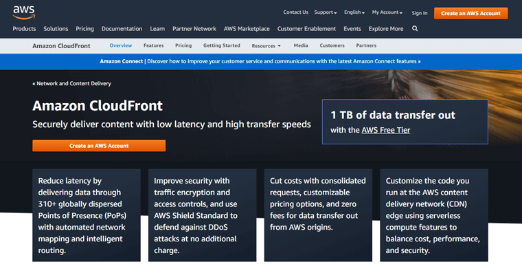 亞馬遜 Cloudfront CDN 服務