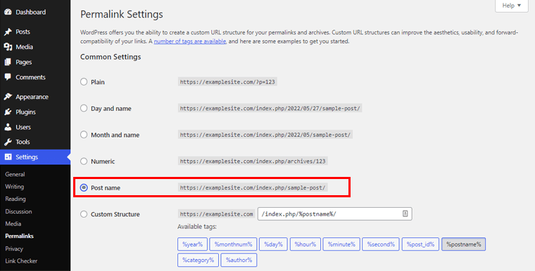 ปรับโครงสร้างการตั้งค่า Permalink ของคุณใหม่