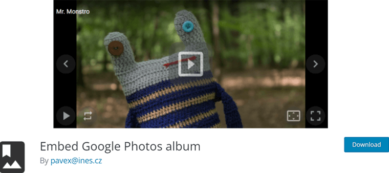 Incorpora l'album di Google Foto Plugin WordPress