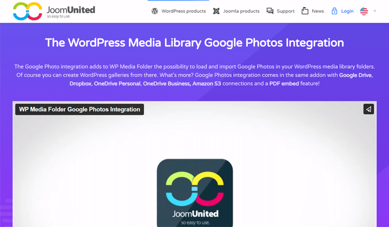 WP Media Folder Integrare Google Foto