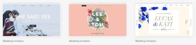 Wix wedding templates