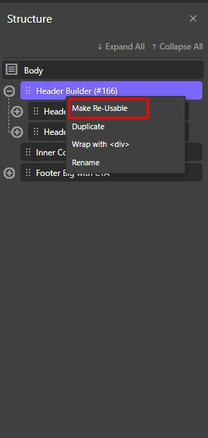 reusable header options