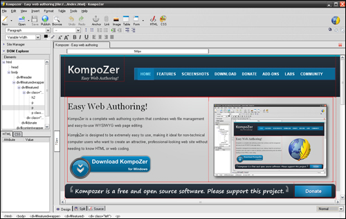 Kompozer - Editor de HTML