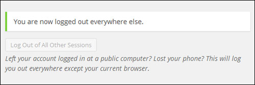 Komunikat Wyloguj się ze wszystkich innych sesji.