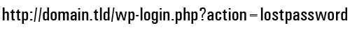 WordPressがパスワードを失ったURL