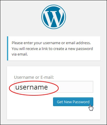 Casella di reimpostazione della password di WordPress