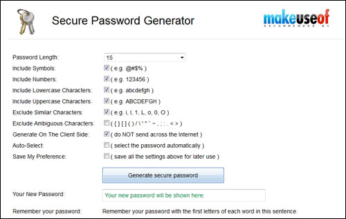 Générateur de mot de passe en ligne gratuit