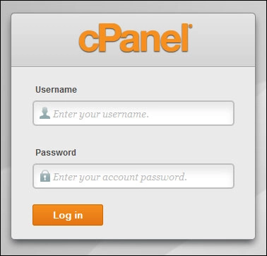 กล่องเข้าสู่ระบบ cPanel