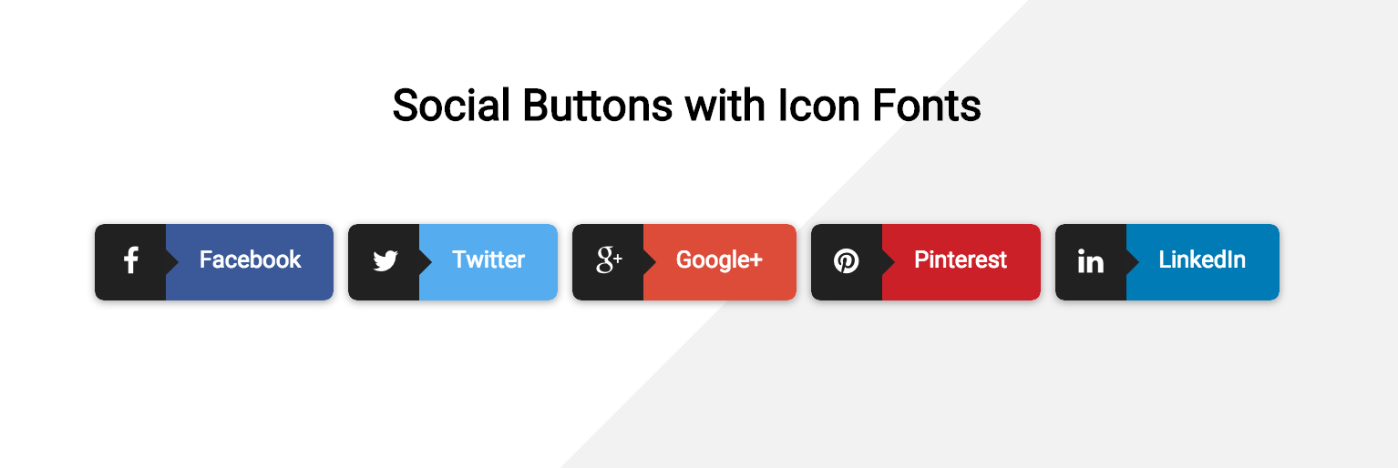 アイコンフォント付きのソーシャルボタン