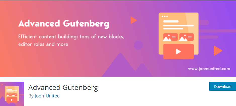 Plugin Gutenberg avancé