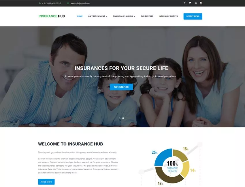 Motyw Insurance Hub Pro wp