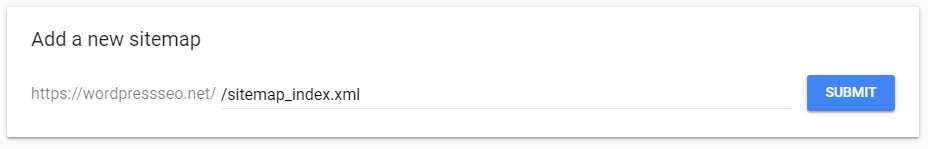 add a new sitemap google search console yoast