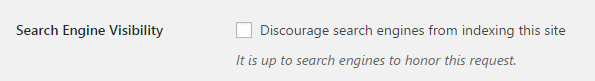 wordpress block search engines
