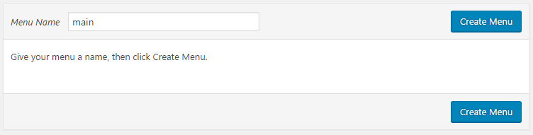 wordpress create menu