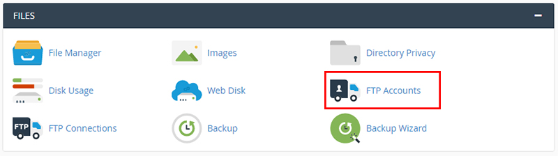 ftp accounts cpanel