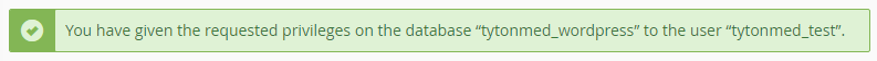 user added to database