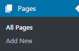 wordpress pages menu