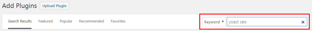 add plugins wordpress search