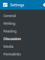 wordpress settings discussion